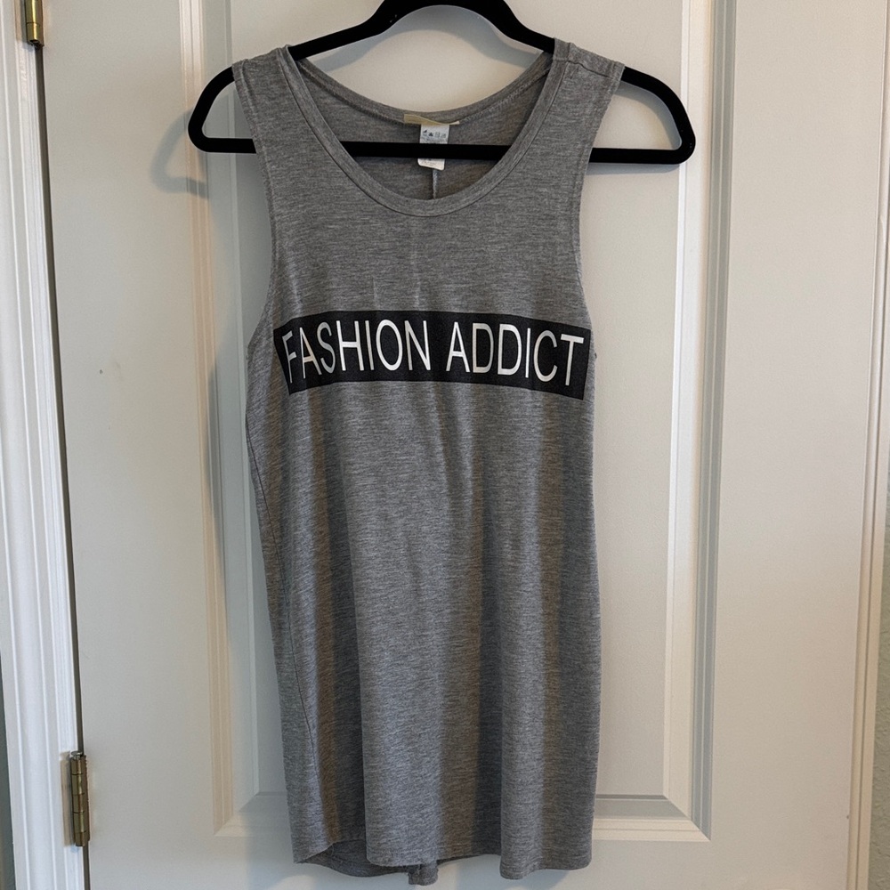 Enough About Me Gray Muscle Tee